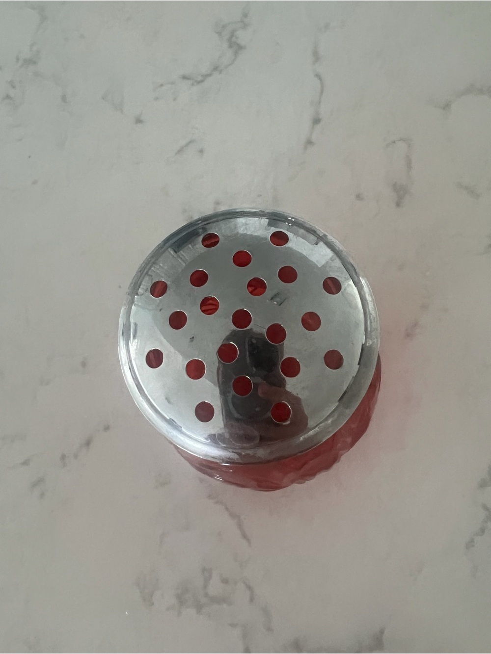 Glass Mosser Inverted Thistle Sugar or Cheese Shaker Ruby Red - Picture 2 of 4
